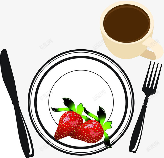 装着水果的盘子png免抠素材_88icon https://88icon.com 刀叉 咖啡 早餐 水果 盘子 盘子简笔画 简笔画 草莓 餐具
