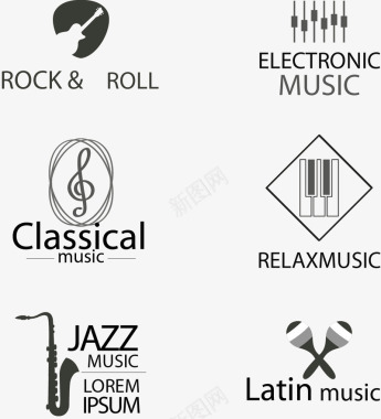 黑色丝带音乐logo图标图标