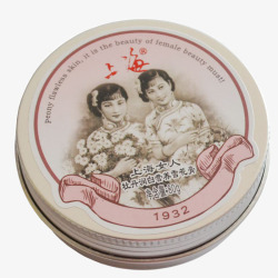 七八十年代上海女人牡丹润白雪花膏高清图片