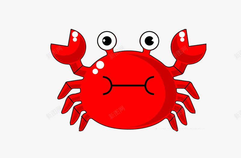 卡通螃蟹动物png免抠素材_88icon https://88icon.com 免抠 卡通手绘 海洋生物 生鲜海鲜 红色螃蟹 螃蟹壳 蟹壳