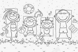 龙年贺卡设计3可爱的卡通儿童矢量图高清图片
