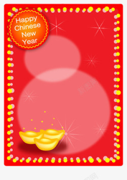 新年快乐的红色贺卡素材