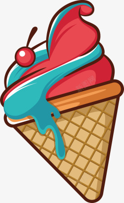 奶油雪糕卡通冰激凌图案高清图片