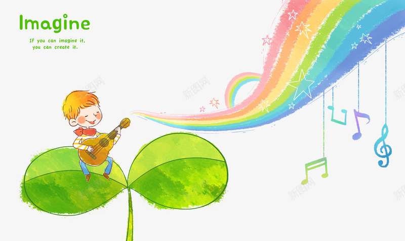 坐在叶子上弹吉他png免抠素材_88icon https://88icon.com 儿童 叶子 吉他 坐在蘑菇上的情侣 弹奏 彩虹 手绘 水彩 男孩 简笔画叶子 音符