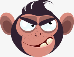 凶狠的猴子表情图素材