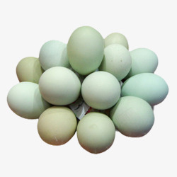 一堆绿壳鸡蛋素材