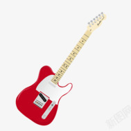 红色吉他装饰素材
