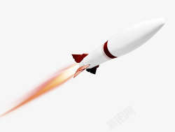 白色的火焰心升天的火箭高清图片