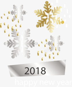 金银雪花花纹素材