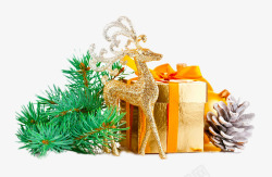 麋鹿高清素材圣诞节礼品高清图片