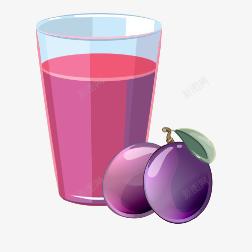 卡通蓝莓汁png免抠素材_88icon https://88icon.com 卡通 紫色 蓝莓汁 鲜榨果汁