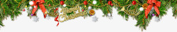 圣诞节日树木装饰彩带素材