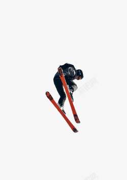滑雪跳跃的人素材