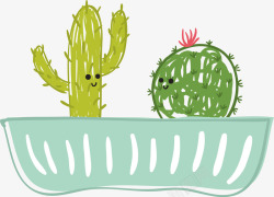 仙人掌盆栽素材