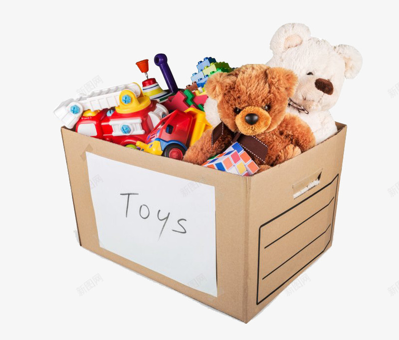 一箱玩具元素png免抠素材_88icon https://88icon.com 一盒 一箱玩具 玩具火车 玩具熊