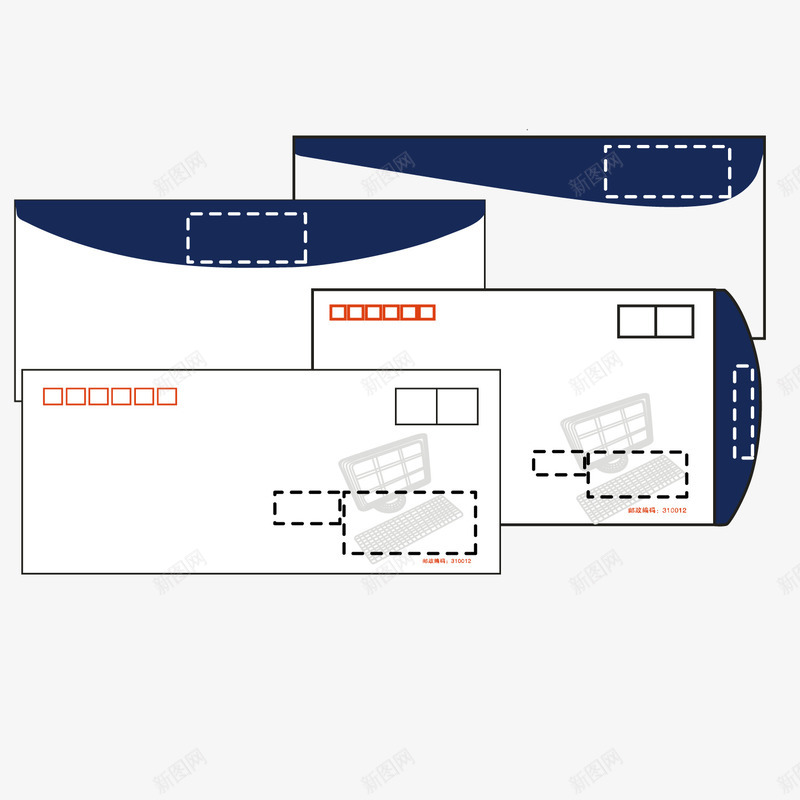 蓝色商务空白信封矢量图ai免抠素材_88icon https://88icon.com 信封 商务 矢量图 空白 空白信封模版 蓝色 蓝色商务