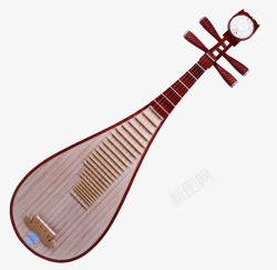 中式乐器花梨木琵琶乐器高清图片