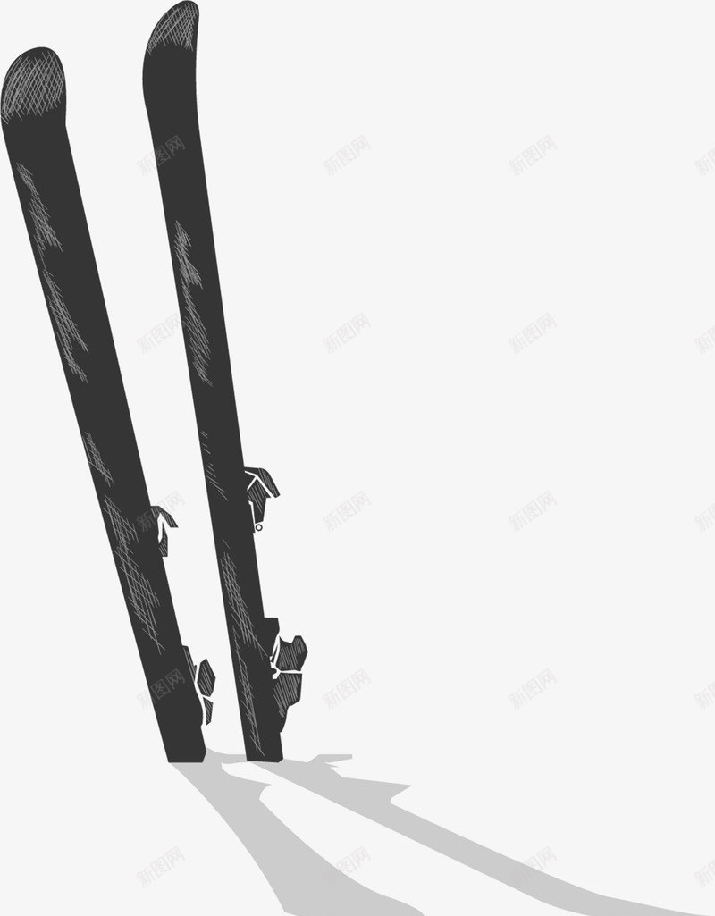 雪中的滑雪板png免抠素材_88icon https://88icon.com 冬季运动 场地 滑雪 滑雪场 滑雪板