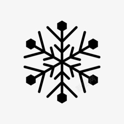 雪花符号六角雪花符号图标高清图片