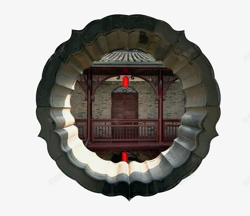 中式园林窗户png免抠素材_88icon https://88icon.com 中国风 中式园林 古建筑 窗户