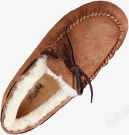 棕色冬日雪地靴电商素材