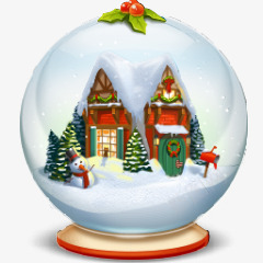 圣诞礼物装饰物玻璃球房子图标图标