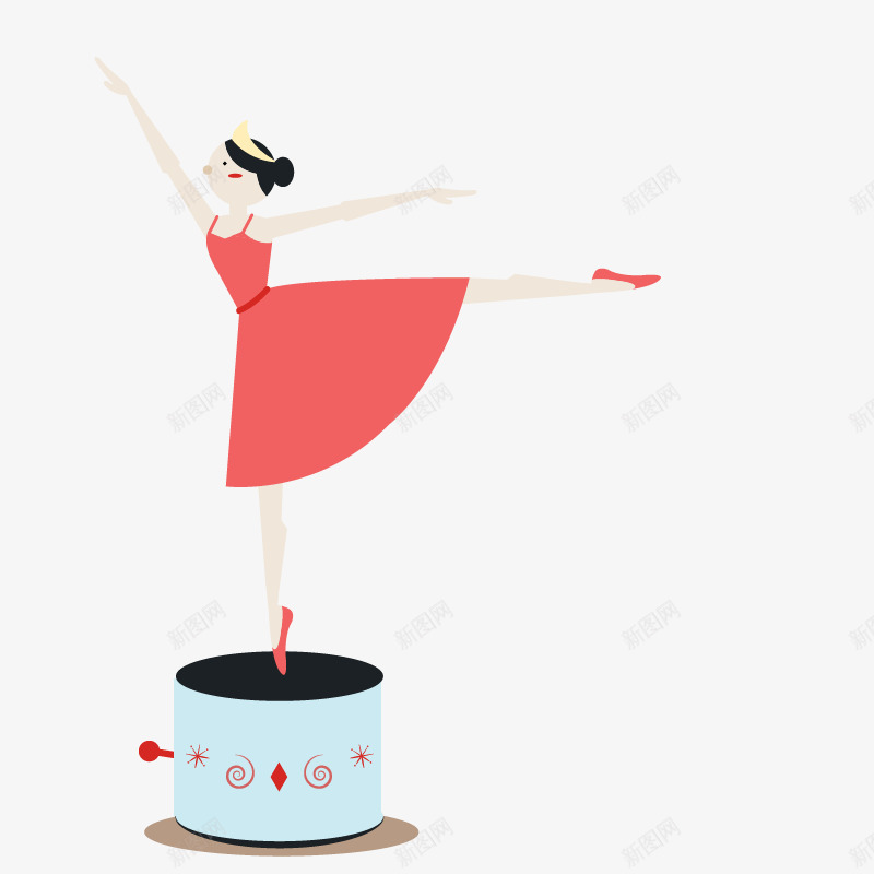 红色跳舞小人八音盒png免抠素材_88icon https://88icon.com 八音盒 木质八音盒 玩具 跳舞姿势 音乐盒