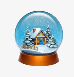 雪景水晶球素材