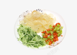 小辣椒碎拌海蜇菜食材高清图片