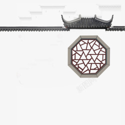 古典房顶中国风高清图片