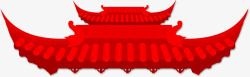 红色铭记历史红色古风建筑高清图片