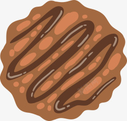 巧克力薄脆饼干矢量图素材