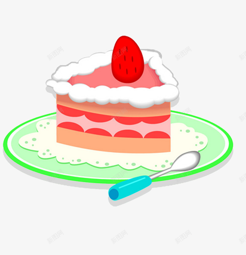 甜食糕点png免抠素材_88icon https://88icon.com 卡通 水果 水果蛋糕 甜品 盘子 糕点 草莓 蛋糕 餐勺 餐饮