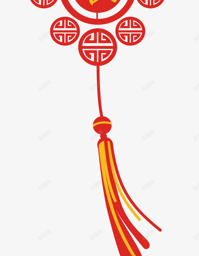 中国风古典中国结png免抠素材_88icon https://88icon.com 中国风中国结 古典中国结 唯美挂饰 喜庆 水彩 红色中国结