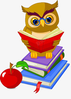 站在书本上看书的猫头鹰png免抠素材_88icon https://88icon.com 学习 盆栽 读书