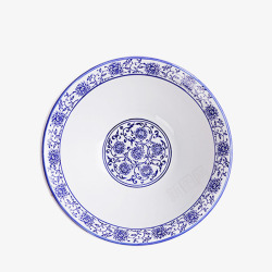 产品实物手工制作陶瓷青花碗素材