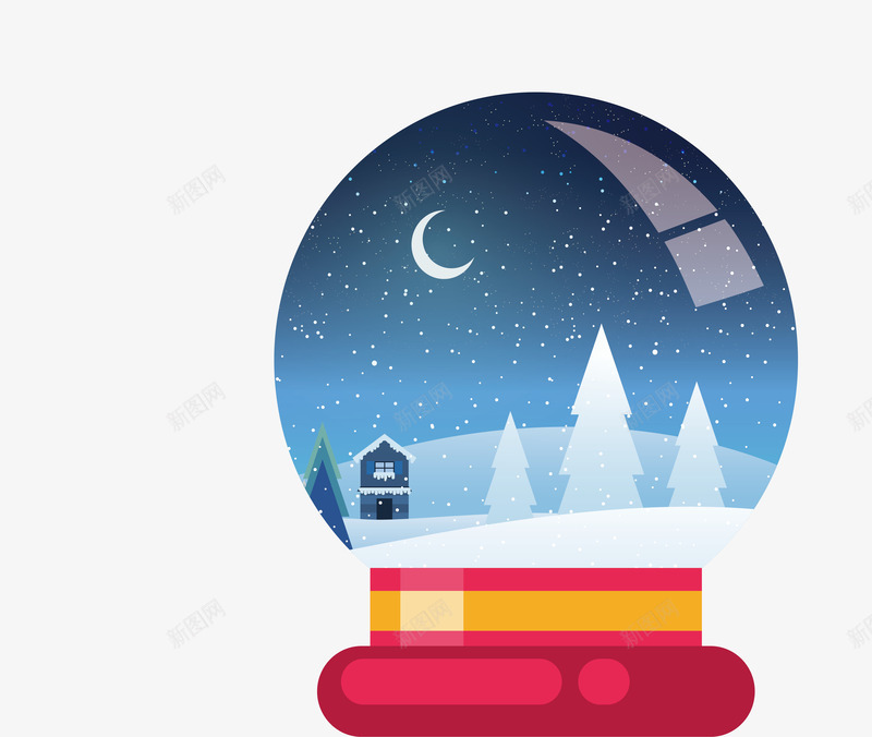 圣诞夜水晶球png免抠素材_88icon https://88icon.com 圣诞夜 圣诞水晶球 圣诞节 水晶球 矢量png 美丽雪景