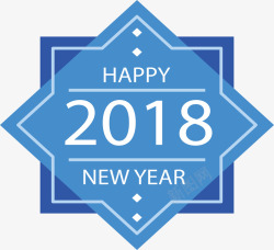 组合矩形新年标签素材