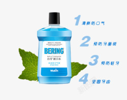 薄荷漱口水白令漱口水高清图片