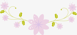 梦幻小花紫色花朵边框装饰高清图片
