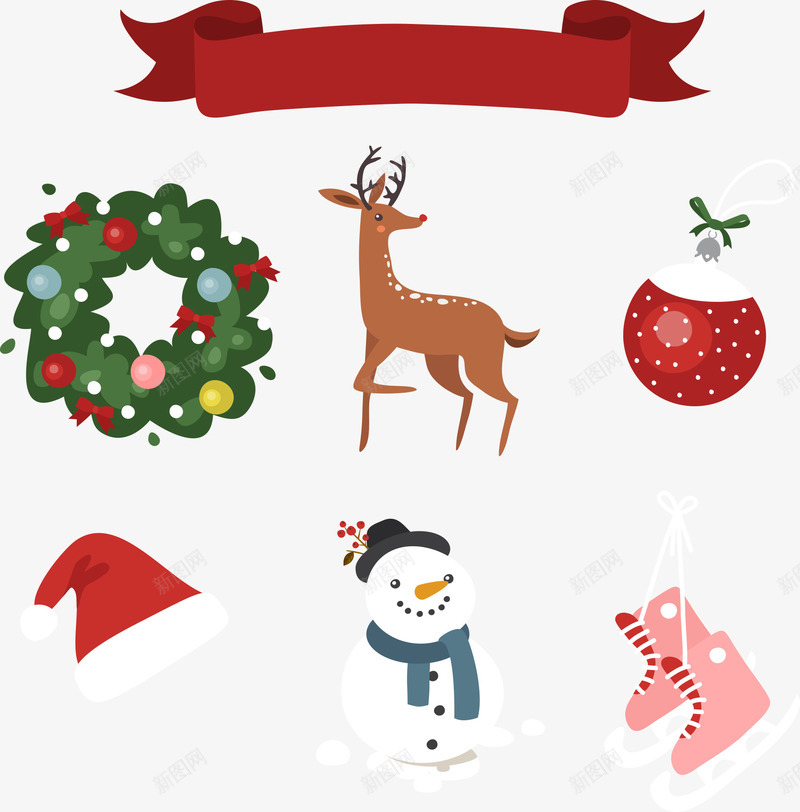 圣诞麋鹿与雪人png免抠素材_88icon https://88icon.com 丝带 圣诞图片 圣诞快乐 圣诞球 圣诞素材 圣诞节 圣诞麋鹿 帽子 矢量圣诞元素 袜子 雪人 麋鹿