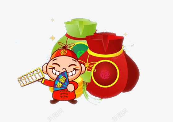 红色金钱袋psd免抠素材_88icon https://88icon.com 新年 红色 结婚 金钱袋 钱袋