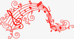 音乐五线谱矢量图素材