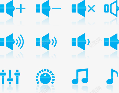 大喇叭设计音量调节图标图标