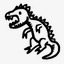 酷迪诺恐龙表情符号情感面对手绘图标图标