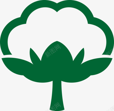 绿色棉花图标图标
