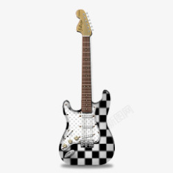 吉他黑白炫彩电吉他高清图片