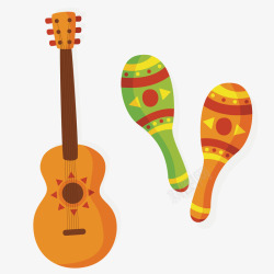 吉他教育类插画西班牙乐器矢量图高清图片