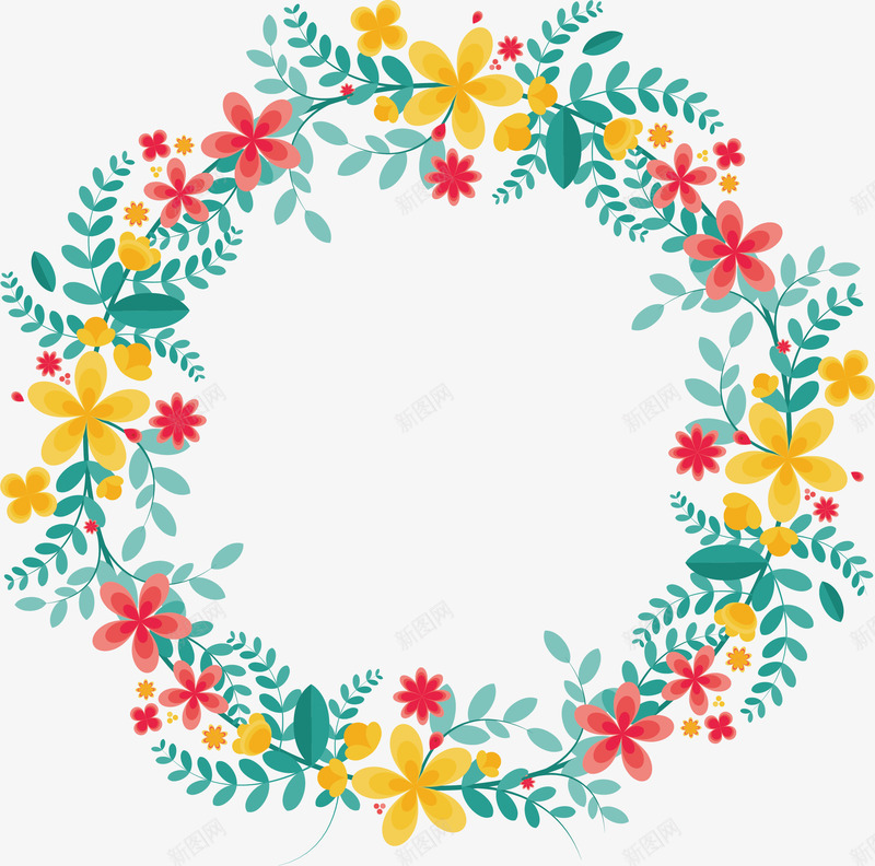 鲜花花环png免抠素材_88icon https://88icon.com 卡通 卡通花圈 圣诞花圈 欧式花圈 玫瑰花圈 花圈