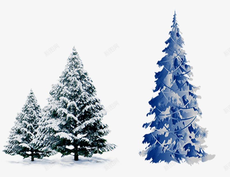 带雪的松树png免抠素材_88icon https://88icon.com 卡通松树 圣诞树 带雪的树 松树 树